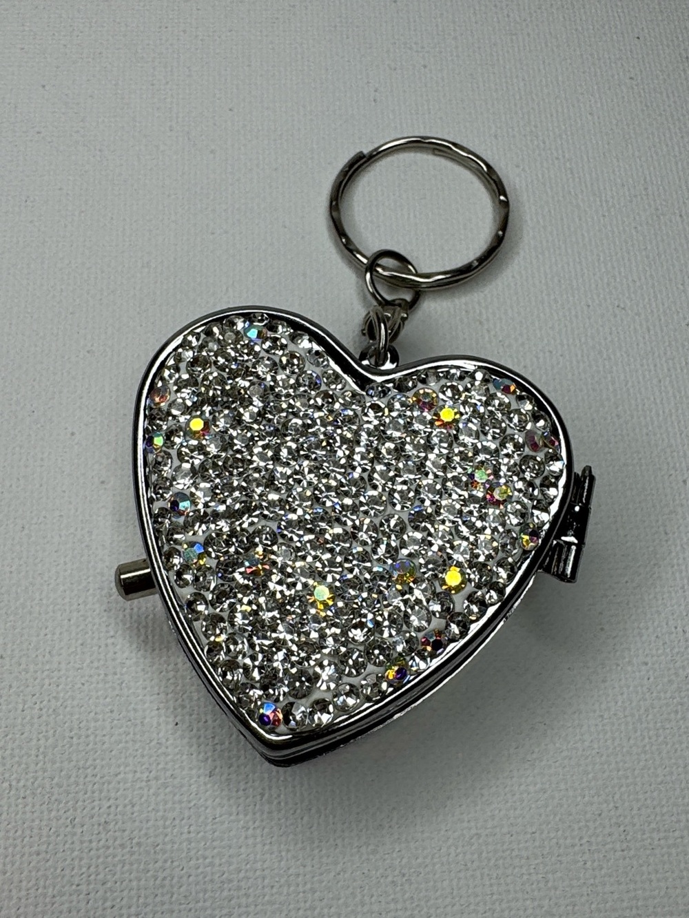 Bling Heart Travel Purse Pill Case Keychain